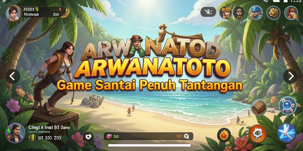 Screenshot gameplay ARWANATOTO yang menyenangkan dan penuh warna.