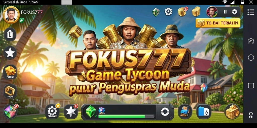 Tampilan gameplay FOKUS777 yang menarik dan penuh strategi Tycoon.