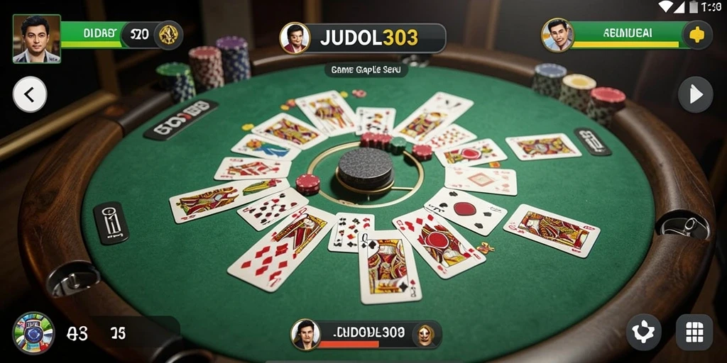 Tampilan seru gameplay JUDOL303 yang menampilkan permainan Gaple.