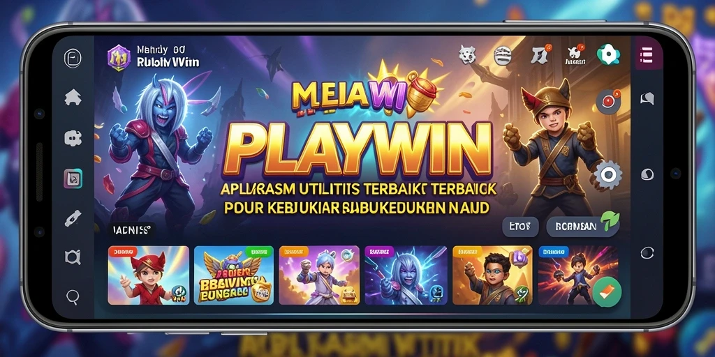 Tampilan antarmuka aplikasi PLAYWIN yang modern dan fungsional