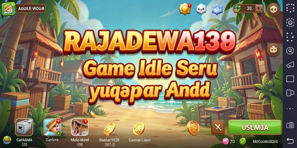 Tampilan utama gameplay RAJADEWA138 dalam suasana Idle yang menarik.