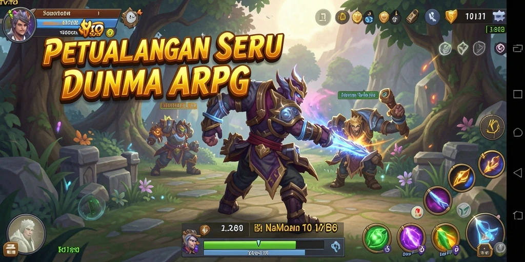 Screenshot gameplay TVTOTO menampilkan aksi seru dalam petualangan ARPG.